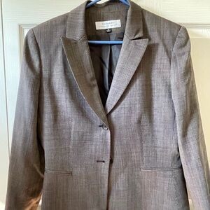 Tahari Brown Textured Blazer